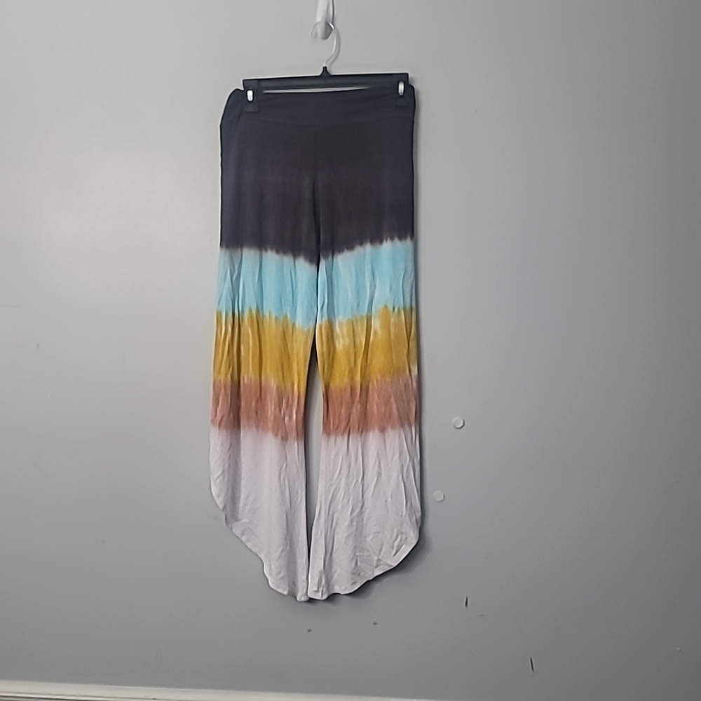 JALA Bhakti Ombre Knit Jersey Wide Leg Asymmetrical Hem Coordinating Pants
